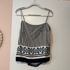 Abercrombie & Fitch Navy and White Striped Camisole